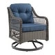 preview thumbnail 13 of 32, Corvus Vasconia Outdoor Hand-Woven Resin Wicker Swivel Chair