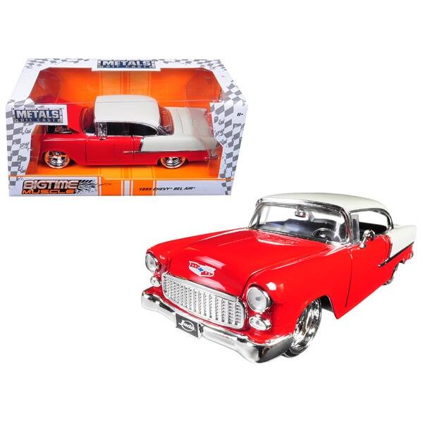 Shop 1955 Chevrolet Bel Air Red Bigtime Muscle 1 24 Diecast Model