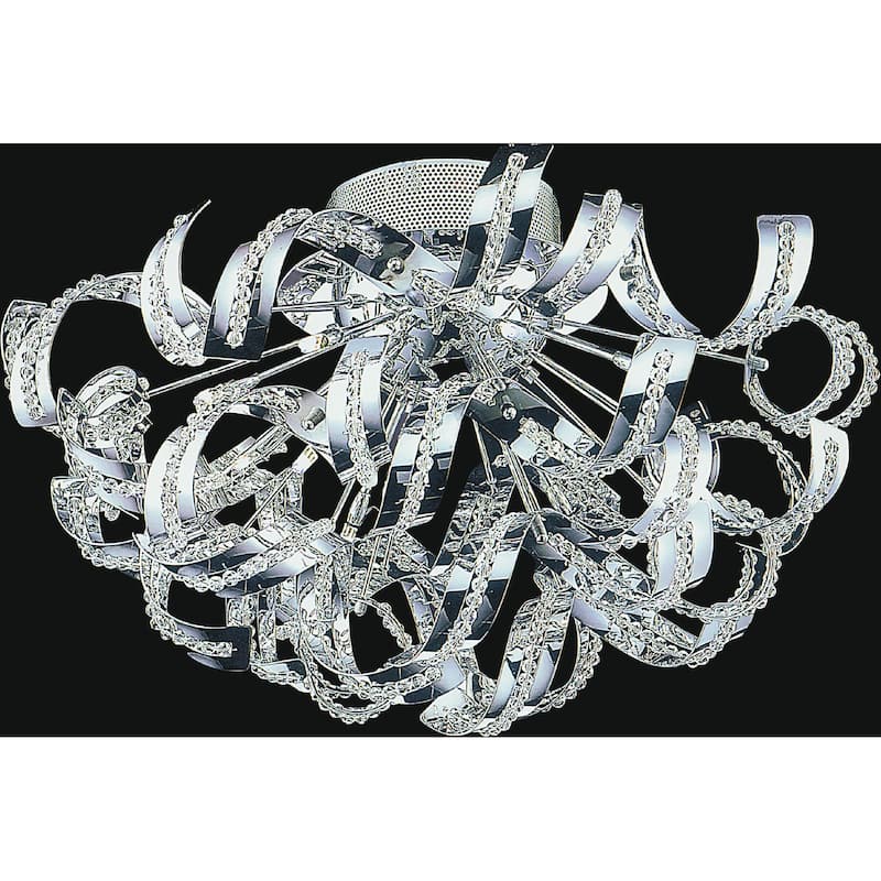 Swivel 13 Light 22in Chrome Flush Mount - Chrome