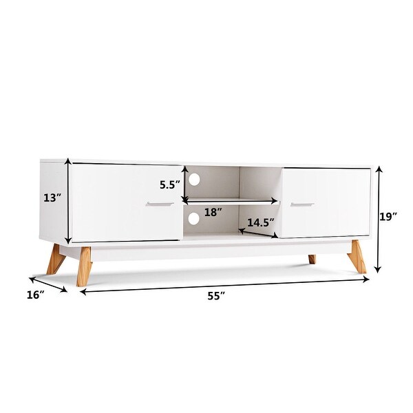 Entertainment Center Console Cabinet TV Stand with 2 Doors