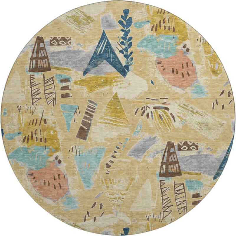 Premium Washable Super Soft Abstract Fragments Mayfield Rug