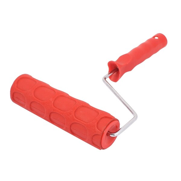 320mm Length Oval Pattern Paint Roller Brush w Red Plastic Handle 085T