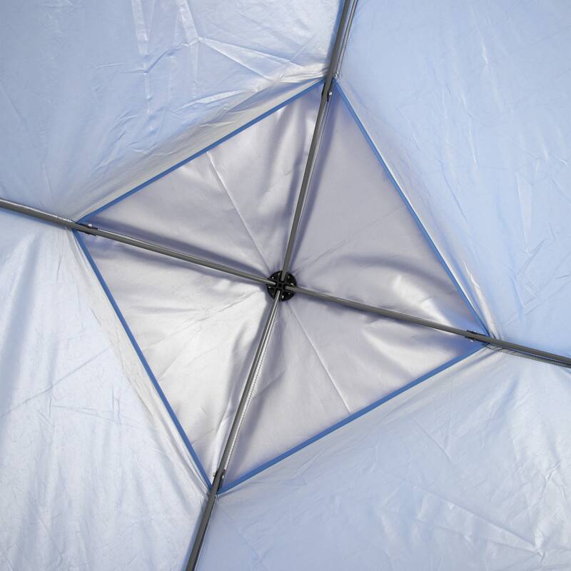 13' x 13' Outdoor Canopy Patio Gazebo Reinforced garden Pop-up Canopy Tentwith Elegant Corner Curtain - 13x13ft