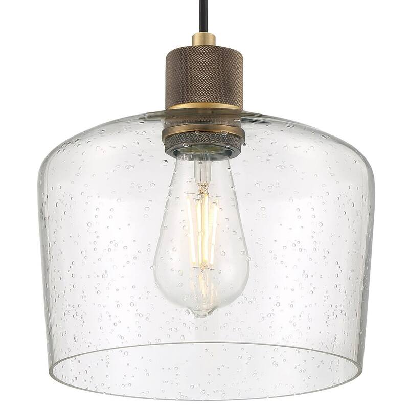 Access Lighting 63141LEDDLP/SDG Port Nine 9" Wide LED Mini Pendant - Antique Brushed Brass
