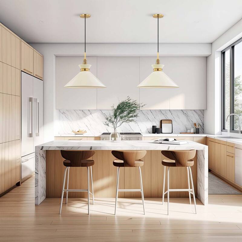 The Orbit Bowl Pendant Light - White - 17"