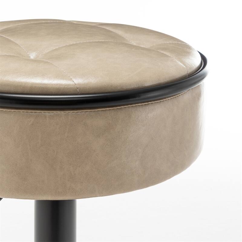 Round Storage Bar Stool,Height Adjustable Barstool,360 Swivel Stool