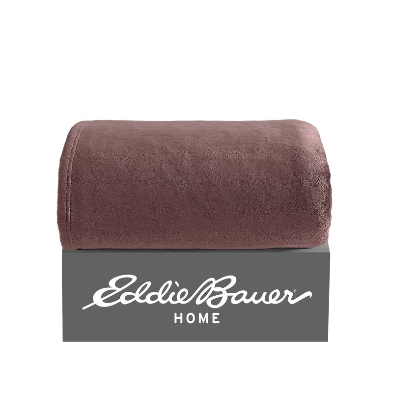 Eddie Bauer Ultra Plush Solid Lux Throw Blankets