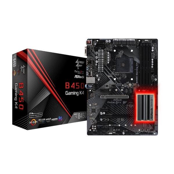 Shop Asrock Fatal1ty B450 Gaming K4 Am4 Amd B450 Sata 6gb S Usb 3 1 Hdmi Atx Amd Motherboard Overstock 28035156