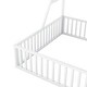 preview thumbnail 6 of 13, Stylish Full Floor Bed with Safety Fence, Desk and Storage for Kids