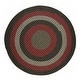 preview thumbnail 24 of 24, Rhody Rug Mission Hill Indoor/Outdoor Braided Area Rug Black - 10' Round