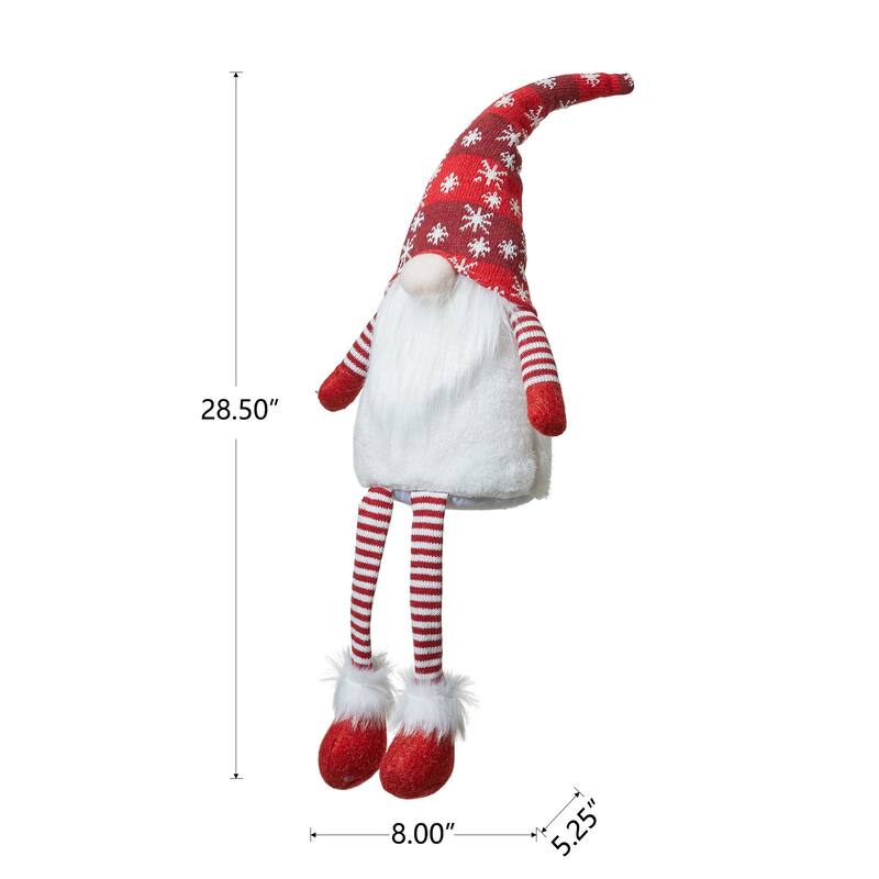 Glitzhome Set of 3 Fabric JOY Christmas Gnomes Decor