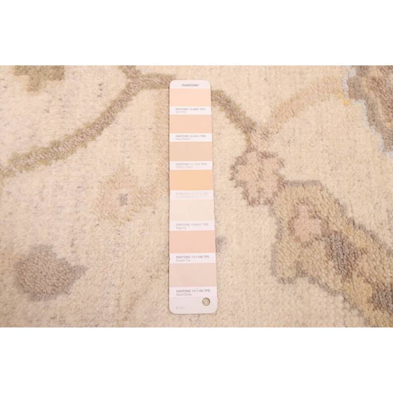 ECARPETGALLERY Hand-knotted Royal Oushak Ivory Wool Rug - 7'11 x 10'0