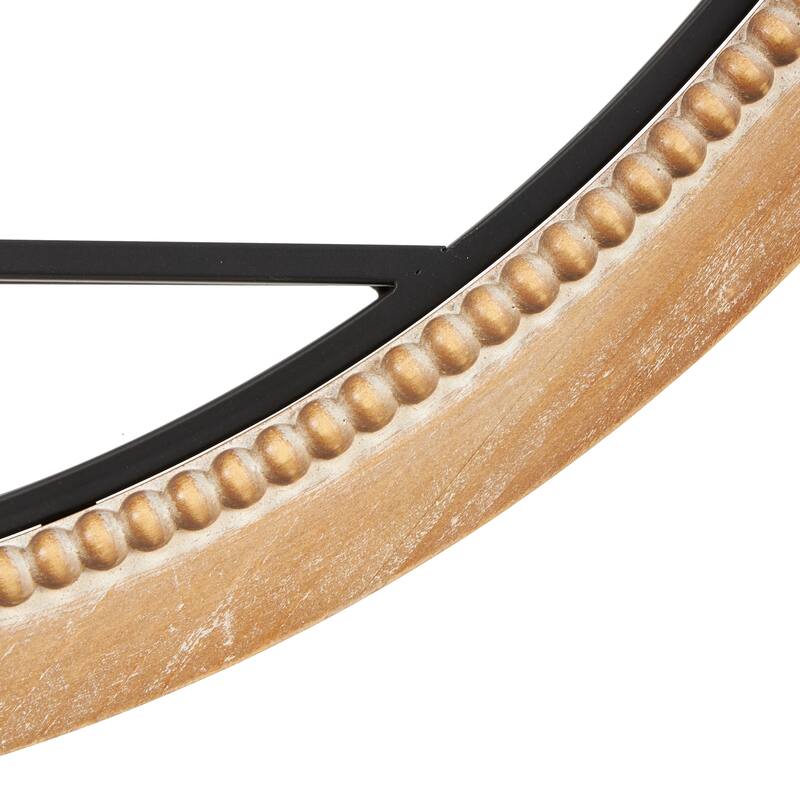 Black Metal Oval 13 Bottle Wall Wine Rack with Beaded Frame