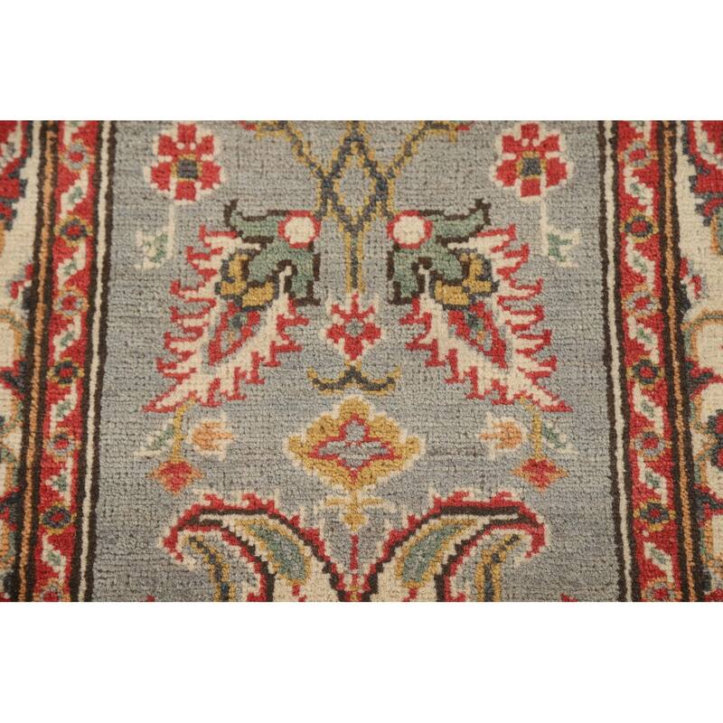 Floral Kazak Runner Rug Hand-Knotted Wool Carpet - 2'2" x 5'7"