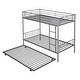 preview thumbnail 11 of 54, Full Size Loft Bed with Built-in L-Shaped Desk and Storage Shelves