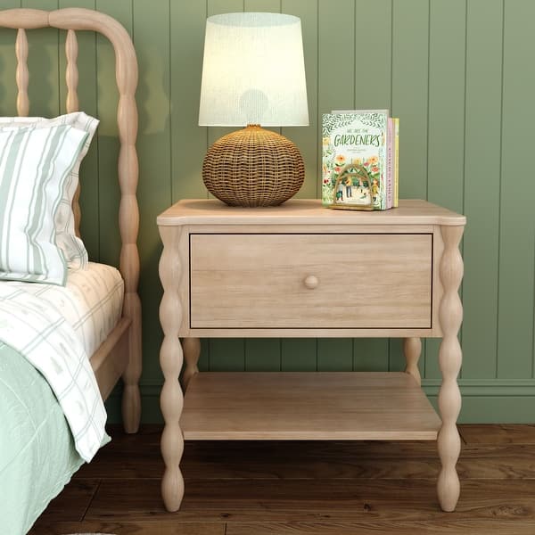slide 2 of 35, Max and Lily Jenny Lind Nightstand with 1 Drawer and Bottom Shelf
