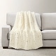 preview thumbnail 2 of 17, Lush Decor Hygge Ultra Soft Cozy Chenille Chunky Knit Throw 50" x 40" - Ivory