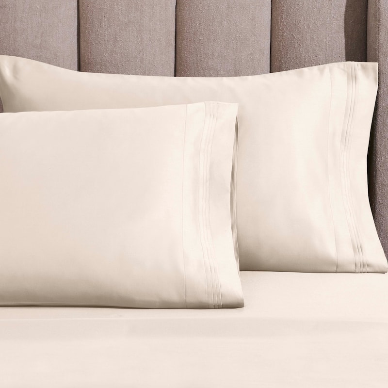 Superior Egyptian Cotton 1500 Thread Count Pillowcase - (Set of 2) - Standard - Ivory