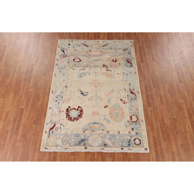 Kazak Oriental Area Rug Hand-Knotted Dining Room Wool Carpet - 5'9" x 7'10"