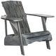 preview thumbnail 5 of 4, SAFAVIEH Outdoor Living Mopani Adirondack Ash Grey Acacia Wood Chair - 33.5" W x 37.4" D x 32.7" H