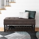 preview thumbnail 123 of 136, WYNDENHALL Essex 44 inch Wide Transitional Rectangle Ottoman Bench Distressed Brown
