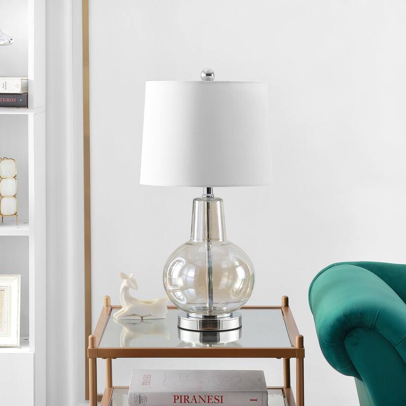 SAFAVIEH Lighting Atlas 24-inch Glass LED Table Lamp. - 12" W x 12" L x 24" H