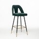 preview thumbnail 25 of 45, Modern Set of 2 Barstools with Nailheads