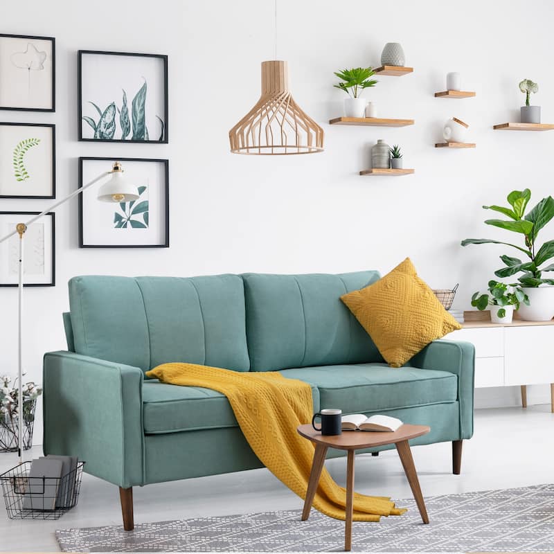 DIY Convertible Sectional Sofa Couch with Ottoman - Blue