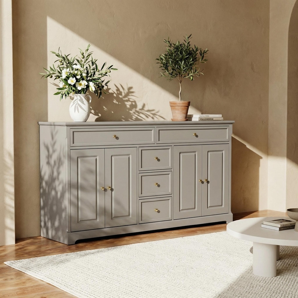 grey lacquer dresser J&M Furniture - Porto Natural Light Grey Lacquer Dresser