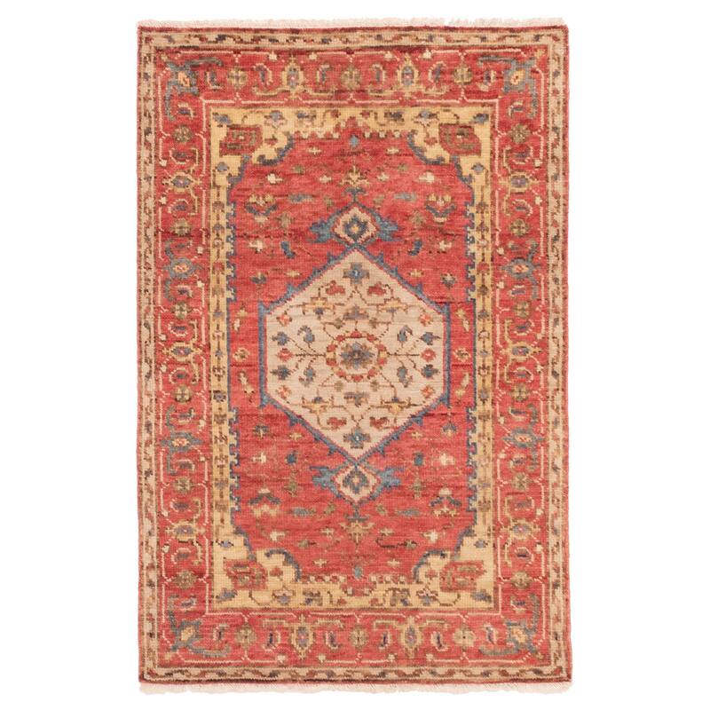 ECARPETGALLERY Hand-knotted Jules Serapi Red Wool Rug - 3'2 x 4'10