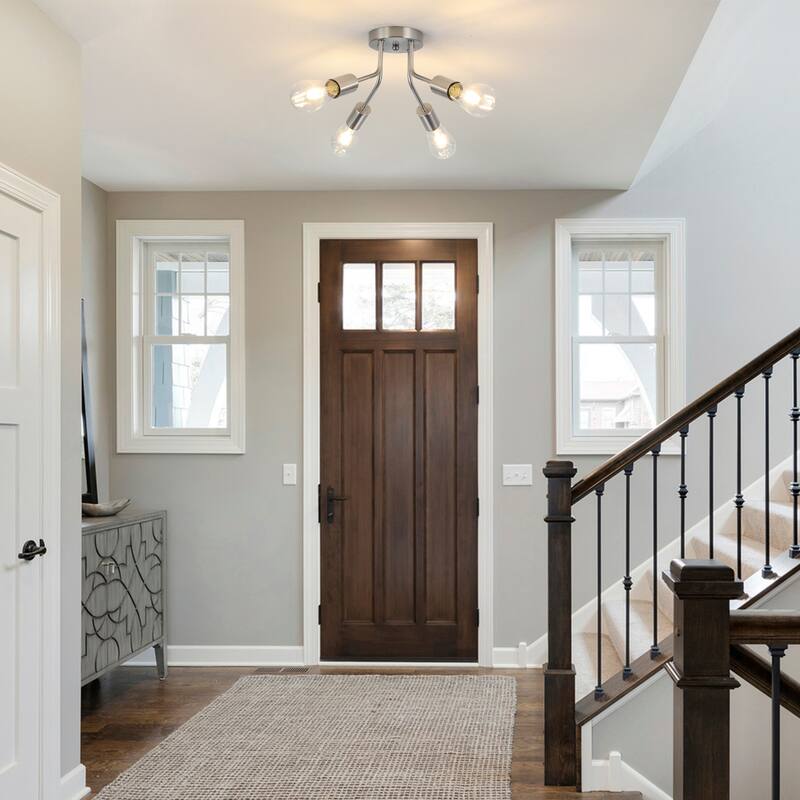 4-Light Semi Flush Mount Lights for Farmhouse Kitchen Dining Room