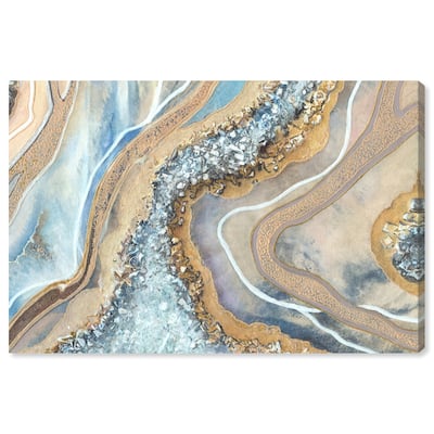 Art Remedy The Luxurious Geode Gallery Wrapped Mineral, Agate & Geode 1 Piece Canvas Wall Art