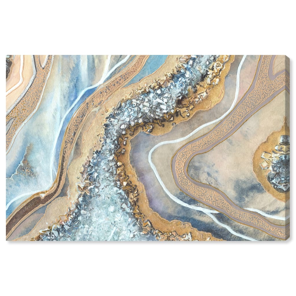 Art Remedy The Luxurious Geode Gallery Wrapped Mineral, Agate & Geode 1 Piece Canvas Wall Art