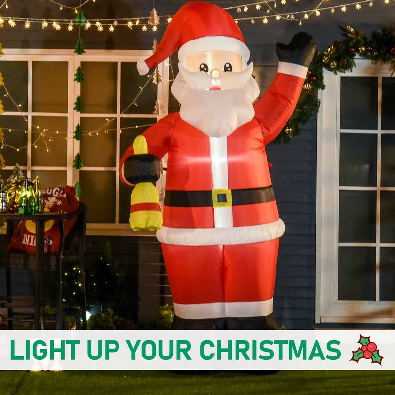 HOMCOM 8 ft. Santa Inflatable Christmas Decoration