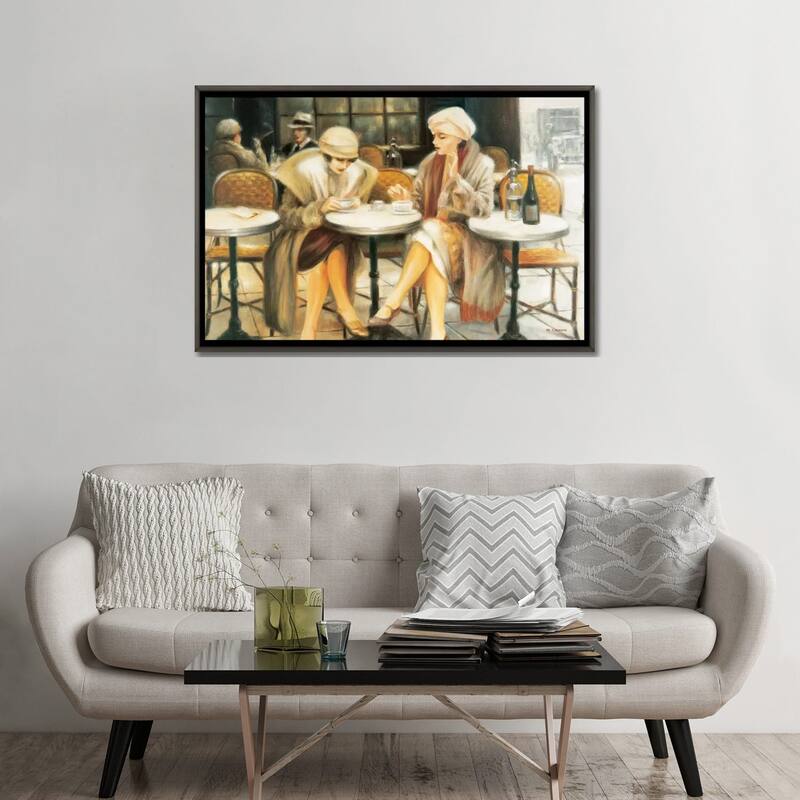 iCanvas "Cafe III" by E Denis Framed