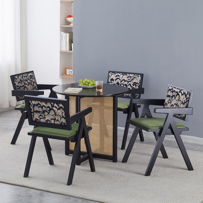 Armrest Solid Wood Dining Chair, Living Room Chair