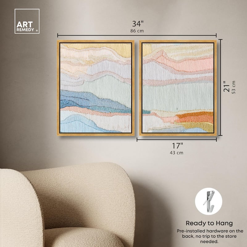Gentle Breeze II Canvas Set of 2 by Art Remedy