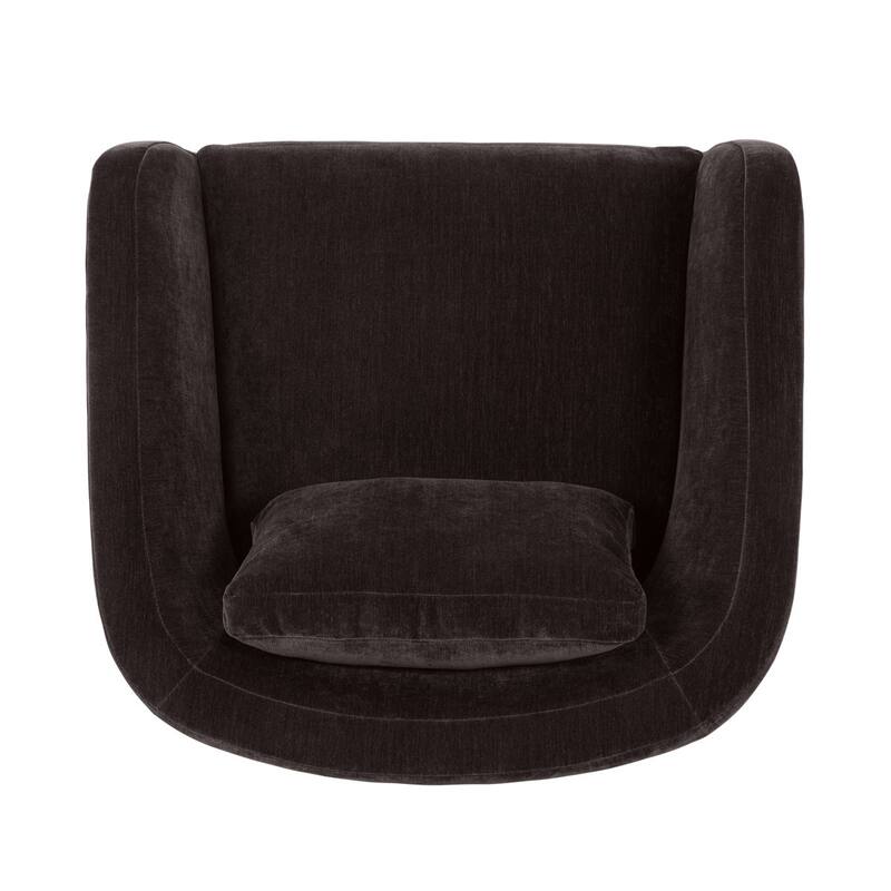 Zeno Chenille Velvet Fabric Lounge Chair