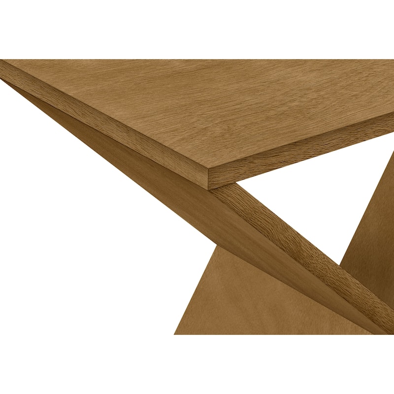 Accent Table, Side, End, Nightstand, Narrow, Small, Bedroom, Living Room, Lamp, Brown Veneer, Contemporary