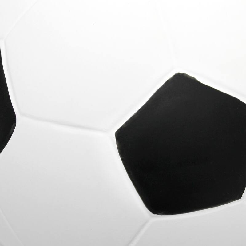 10.7 in. White and Black Finish Soccer Ball Table Lamp with White Shade, Sturdy Table Lamp for Living Rooms and Bedrooms