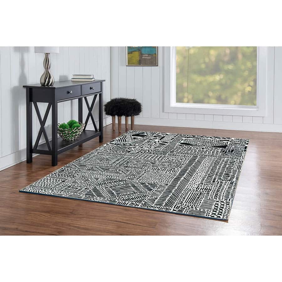 Cayden Machine Washable Geometic Area Rug