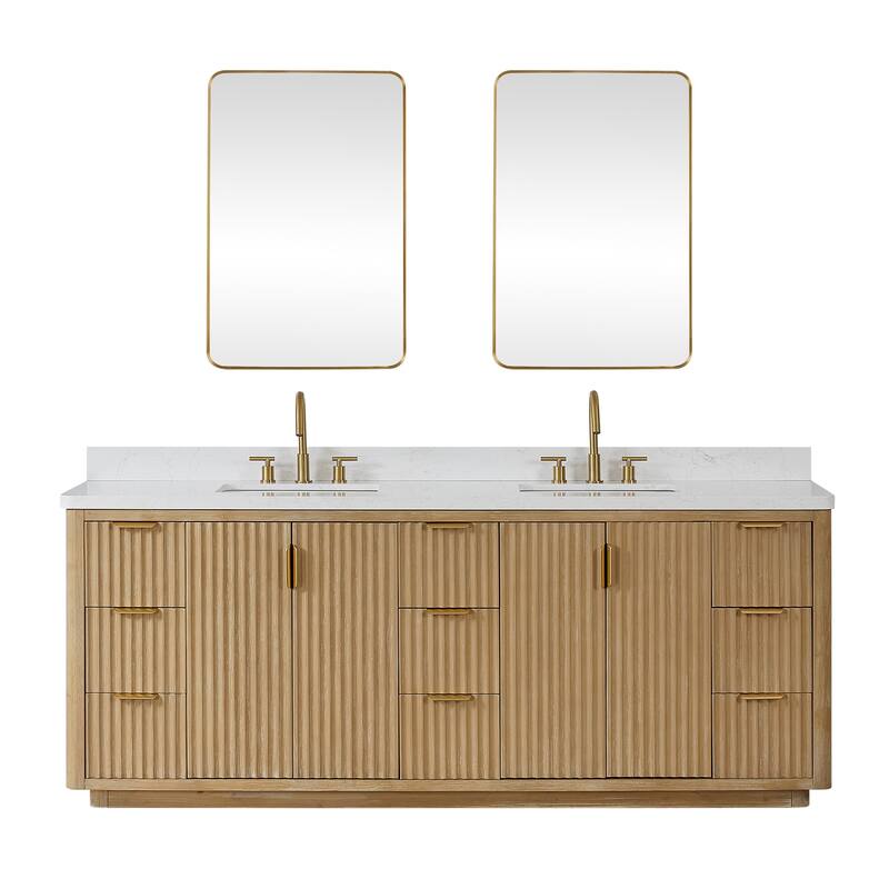 Cadiz Bath Vanity with Composite Stone Top and Mirror