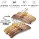 preview thumbnail 2 of 4, Padded Hangers Premium Heavy Duty Satin Anti Slip - Earthtone, Set of 12