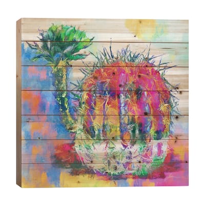 Desert Bloom II Print On Wood by James Burghardt - Multi-Color