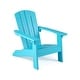 preview thumbnail 8 of 7, Kids Adirondack Chair Plastic Toddler Lawn Chair with Ergonomic Seat Turquoise
