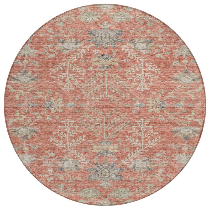 Machine Washable Indoor/ Outdoor Boho Traditional Chantille Rug
