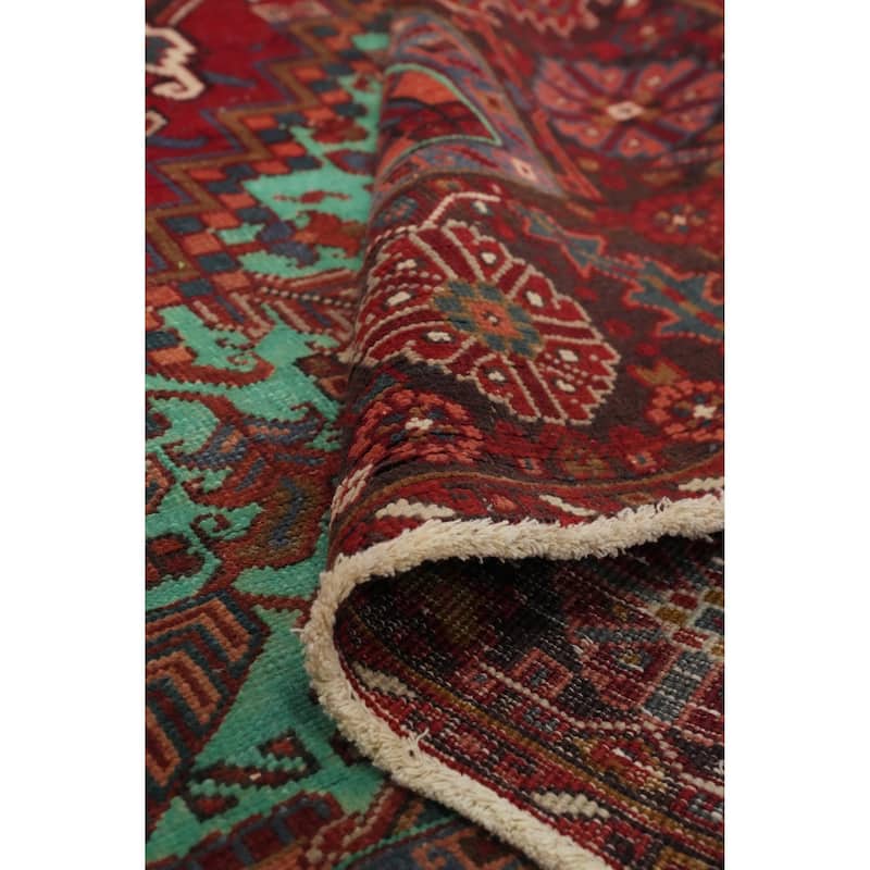Hand Knotted Oriental 100% Wool Carpet Traditional Medallion Red Heriz Area Rug - 11' 1'' X 9' 6''