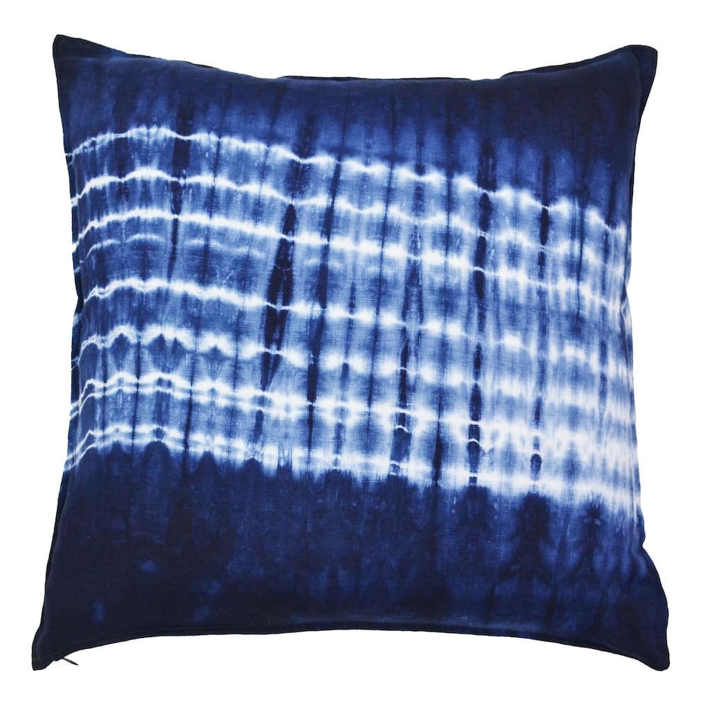 Jiti Indoor Modern Casual Hand dyed Tie-dye Shibori Pattern Linen Decorative Square Throw Pillows 20 x 20