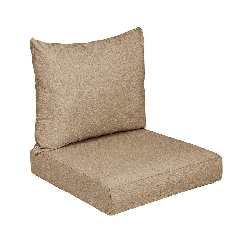 Sorra Home Outdoor Valdese Boucle Deep Seating Pillow and Cushion Set