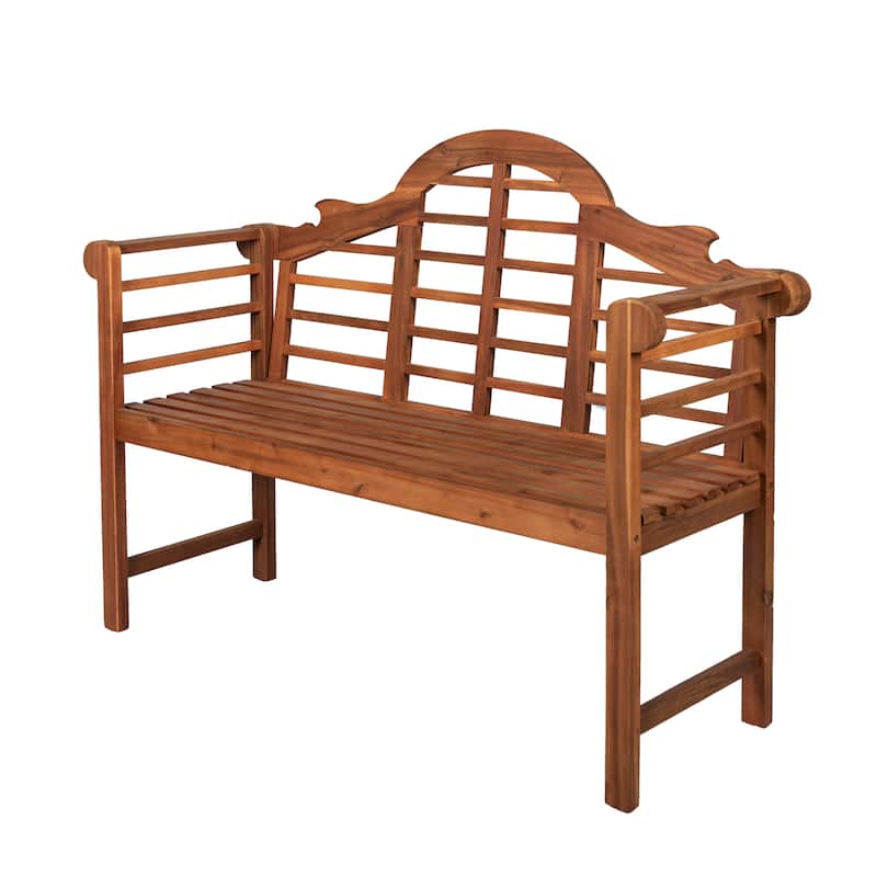 Apollo 51.2" 3-Seat Arched 600-Lbs Support Acacia Wood Outdoor Garden Patio Bench, by JONATHAN Y